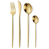 Tacamuri Portugheze, Set Din 24 De Piese Din Otel Inoxidabil, 6 Cutie, 6 Furculite, 6 Linguri De Masa, 6 Linguri Pentru Ceai - vivimall.ro