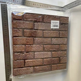 Set 10 x Placi Tapet Autocolant 3D cu Imitatie de Caramida de Exterior, pentru Perete Bucatarie Sufragerie, Usor de Curatat, Rezistent la Apa, Autoadeziv, 30x30 cm, Maro - vivimall.ro