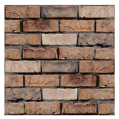 Set 10 x Placi Tapet Autocolant 3D cu Imitatie de Caramida de Exterior, pentru Perete Bucatarie Sufragerie, Usor de Curatat, Rezistent la Apa, Autoadeziv, 30x30 cm, Maro - vivimall.ro