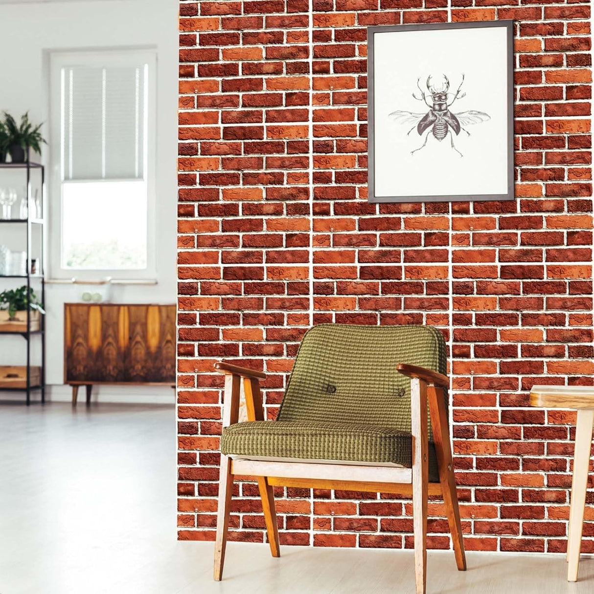 10 X Placi Tapet Autocolant 3D Cu Imitatie De Caramida, Pentru Perete Bucatarie Sufragerie, Usor De Curatat, Rezistent La Apa, Autoadeziv, 30X30 Cm, Rosu - vivimall.ro