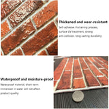 10 x Placi Tapet Autocolant 3D cu Imitatie de Caramida, pentru Perete Bucatarie Sufragerie, Usor de Curatat, Rezistent la Apa, Autoadeziv, 30x30 cm, Rosu - vivimall.ro