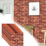 10 X Placi Tapet Autocolant 3D Cu Imitatie De Caramida, Pentru Perete Bucatarie Sufragerie, Usor De Curatat, Rezistent La Apa, Autoadeziv, 30X30 Cm, Rosu - vivimall.ro