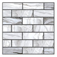 10 x Placi Tapet Autocolant 3D cu Imitatie de Marmura Dreptunghiulara, pentru Perete Bucatarie Sufragerie, Usor de Curatat, Rezistent la Apa, Autoadeziv, 30x30 cm, Gri - vivimall.ro