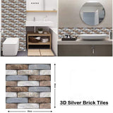 10 X Placi Tapet Autocolant 3D Cu Imitatie De Marmura, Pentru Perete Bucatarie Sufragerie, Usor De Curatat, Rezistent La Apa, Autoadeziv, 30X30 Cm, Gri Maro Bej - vivimall.ro
