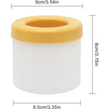 Tava de Gheata din Silicon cu Capac, Vivimall, Forma de Gheata pentru Racirea Bauturilor, in Forma de Pahar, Silicon fara BPA, Cuburi de Gheata, 9x8.5x8 cm, Galben - vivimall.ro