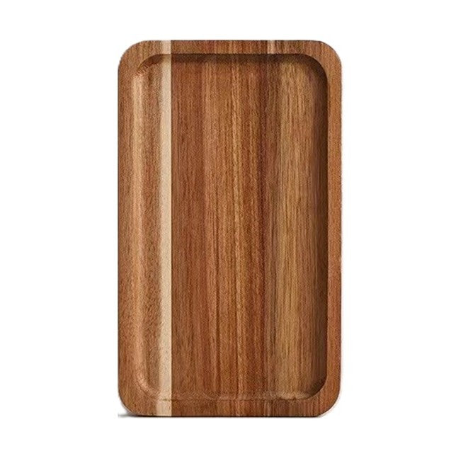 Tava din Lemn, Vivimall, Dreptunghiulara, pentru Alimente sau Decor, 30 x 20 x 1.5 cm, Natur - vivimall.ro