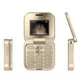 Telefon Mobil Seniori i17 Pro 2G, Flippy, Dual SIM, Bluetooth, Meniu in Limba Romana, si Butoane Mari pentru Varstnici, Baterie pana la 96 ore, Auriu - vivimall.ro