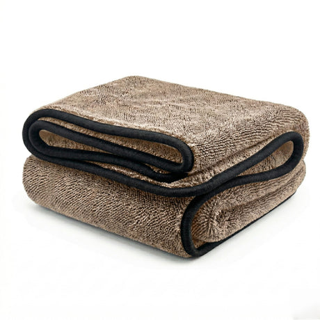 Prosop uscare auto Flippy din microfibră 600 GSM, dimensiuni 90x70 cm, culoare bej, vedere frontală