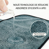 Prosop Uscare Auto, Flippy, 600 GSM, Microfibra Premium, Ultra Absorbant, Fara Urme, 90x70 cm, Albastru Deschis - vivimall.ro