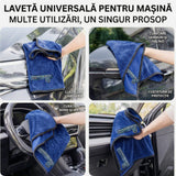 Prosop Uscare Auto, Flippy, 600 GSM, Microfibra Premium, Ultra Absorbant, Fara Urme, 90x70 cm, Albastru Inchis - vivimall.ro