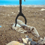 Cleste pentru Colectarea Deseurilor, Flippy, din Metal si Plastic, 30 cm, Fara Maini Murdare, Negru/Rosu - vivimall.ro