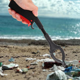 Cleste pentru Colectarea Deseurilor, Flippy, din Metal si Plastic, 30 cm, Fara Maini Murdare, Negru/Rosu - vivimall.ro