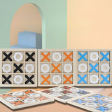 Jucarie Montessori Tic Tac Toe, Vivimall, Educativa, Interactiva, din lemn, X si O, 9 Piese, 14.3x14.3 cm, Negru Alb - vivimall.ro