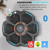 Tinta Lovituri Box Montabil pe Perete, Vivimall, Negru, Difuzor, Bluetooth, Iluminare LED, 41.5 x 6.5 x 42 cm, Manusi Incluse - vivimall.ro