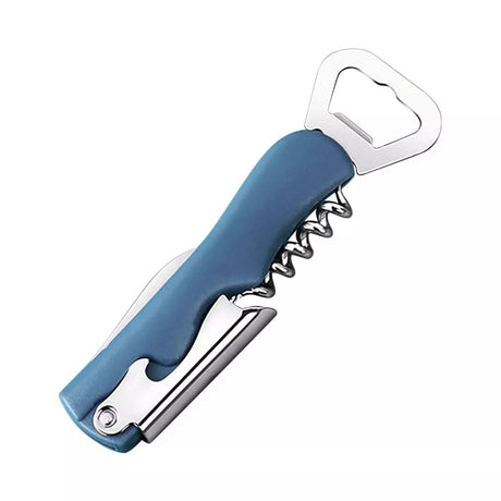 Tirbuson De Sticle 4 In 1, Desfacator De Sticle Multifunctional, Din Inox Cu Maner Anti Alunecare, 13.5 X 4 Cm - vivimall.ro