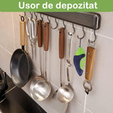 Tocator manual pentru ierburi Vivimall, instrument de curatat frunze, tocator, margini ascutie, 9 gauri de diferite dimensiuni, multifunctional, material otel inoxidabil, rezistent la rugina, 14 x 5.5 cm, verde - vivimall.ro