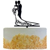 Topper Tort, Vivimall, Model 1 Mr&Mrs,  17.5 x 11 cm, Negru - vivimall.ro