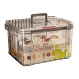 Cutie De Depozitare, Vivimall, Tip Valiza, pentru Alimente, Jucarii, Accesorii, Transparent-Gri, Marime M, 31.5x23x19 cm - vivimall.ro