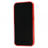 Husa MagSafe pentru Apple iPhone 14, Full Cover, Protectie camera, Margini colorate Electroplating, Magnetica, Incarcare Wireless, Flippy, Rosu - vivimall.ro