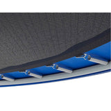 Trambulina pentru Copii, Flippy, Gradina si Exterior, Plasa de Protectie, Scara de Acces, Susutinere din Otel Galvanizat, Capacitate 8-9 Persoane, Pana la 450 kg, 4.28 x 2.6 m, Albastru/Negru - vivimall.ro