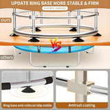 Trambulina pentru Copii, Flippy, pentru Gradina si Interior, cu Plasa de Siguranta si Fermoar, Sustinere din Otel Galvanizat, Bara de Gimnastica Reglabila, Sac de Box, Capacitate 200 kg, 140 cm, 3+ ani, Multicolor - vivimall.ro