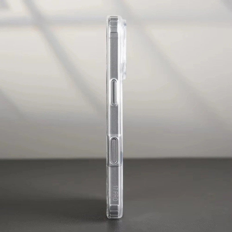 Husa Telefon, Vivimall, Compatibila Apple iPhone 17 AIR, MagSafe, Antisoc, din Silicon + TPU, Transparent - vivimall.ro