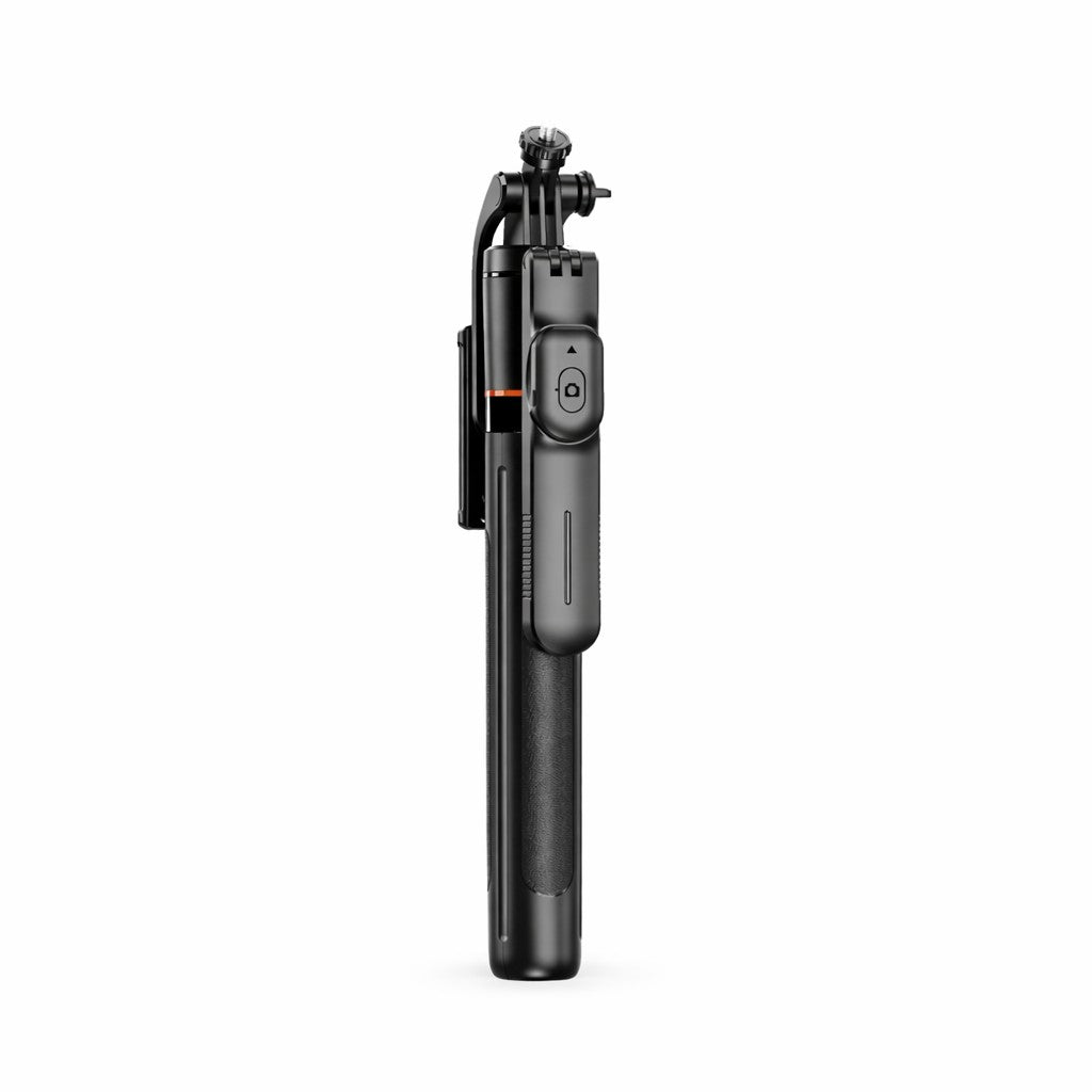 Trepied Selfie Stick, Flippy, Extensibil, Telecomanda Bluetooth Reincarcabila, Pentru Calatorii, Vlog Video si Fotografie, 30,6 x 7,6 x 3,5 cm, Negru - vivimall.ro