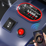 Tricicleta Electrica pentru Copii, Vivimall, cu 2 Acumulatoare 380*2, tip 6V7, Bluetooth, Sistem Anti-Rasturnare, Sistem de Lumini si Sunet, 6+ Ani, 95 x 58 x 45 cm, Rosu Negru - vivimall.ro