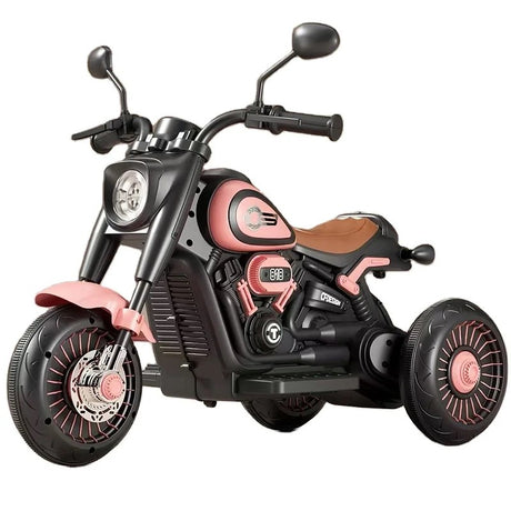 Tricicleta Electrica pentru Copii, Vivimall, Tricicleta DUAL-DRIVE 380*2 Baterie 6V 4.5, Bluetooth, Sistem Anti-Rasturnare, Sistem de Lumini si Sunet, 5+ Ani, 80 x 60 x 42 cm, Roz Negru - vivimall.ro