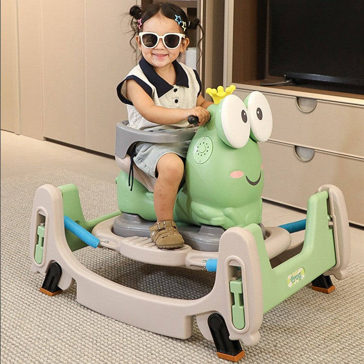 Masinuta Balansor Multifunctionala pentru Copii, Vivimall, Model Cal Scooter de tip Masinuta Balansor, Varsta 1-3 ani, 84 x 80 x 58 cm, fara Maner, Verde - vivimall.ro