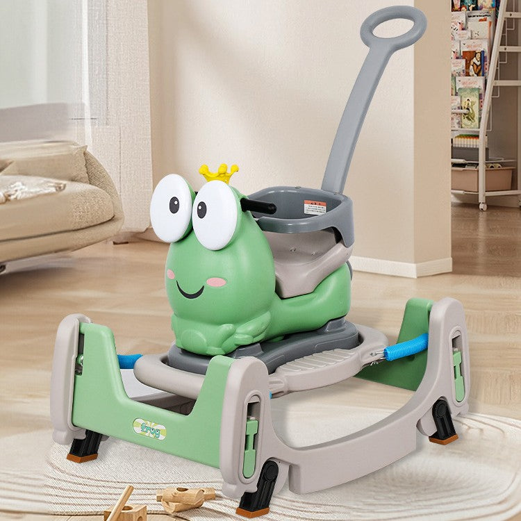 Masinuta Balansor Multifunctionala pentru Copii, Vivimall, Model Cal Scooter de tip Masinuta Balansor, Varsta 1-3 ani, 93 x 80 x 58 cm, cu Maner, Verde - vivimall.ro