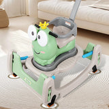 Masinuta Balansor Multifunctionala pentru Copii, Vivimall, Model Cal Scooter de tip Masinuta Balansor, Varsta 1-3 ani, 93 x 80 x 58 cm, cu Maner, Verde - vivimall.ro