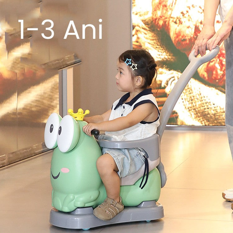Masinuta Balansor Multifunctionala pentru Copii, Vivimall, Model Cal Scooter de tip Masinuta Balansor, Varsta 1-3 ani, 93 x 80 x 58 cm, cu Maner, Verde - vivimall.ro
