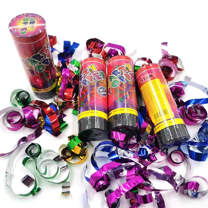 Tun de Confetti, Vivimall, Party Popper 20 cm, Model Panglici din Folie, Multicolor - vivimall.ro