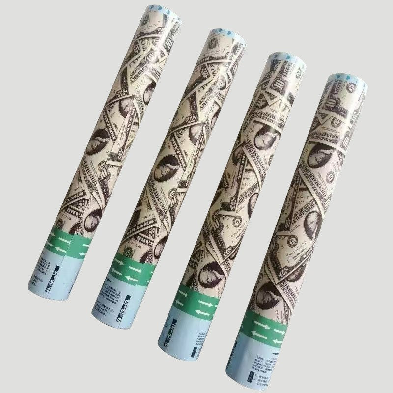 Tub de Confetti, Vivimall, Money, 30x5 cm, Confetii Asortate Model Dolari, Eliberare prin Rasucire, Multicolor - vivimall.ro