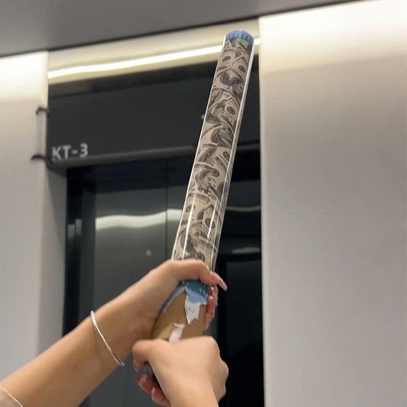 Tub de Confetti, Vivimall, Money, 30x5 cm, Confetii Asortate Model Dolari, Eliberare prin Rasucire, Multicolor - vivimall.ro