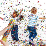 Tub de Confetti, Vivimall, Party Popper, 60x5 cm, Confetii Asortate din Aluminiu, Multicolor - vivimall.ro