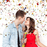 Tun de Confetti, Vivimall, Party Popper, 60x5 cm, Model Stelute, Inimioare, Paiete, Lucioase, 3 cm Diametru, Multicolor - vivimall.ro