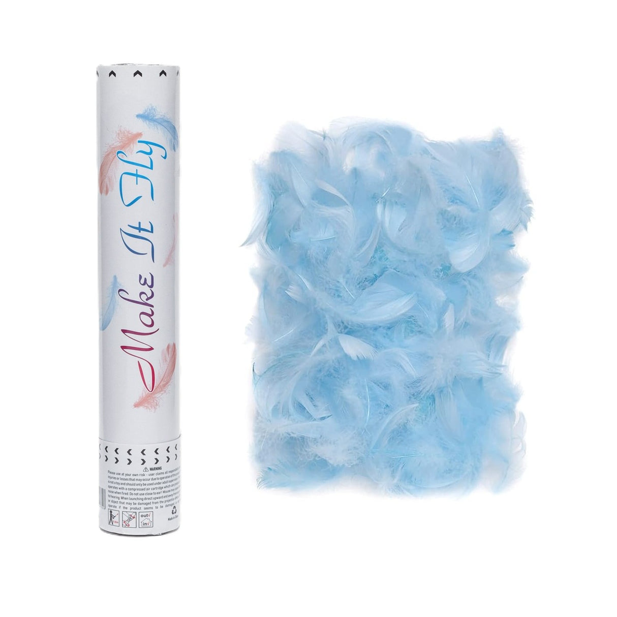 Tub de Confetti, Vivimall, Model Pene, 27 cm, Make It Fly, Bleu - vivimall.ro