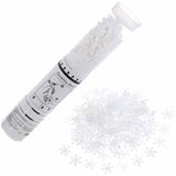 Tun de Confetti, Vivimall, 30 cm, Model Fulgi de Zapada din Hartie, Ambalaj din PET, Alb - vivimall.ro