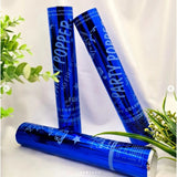 Tub de Confetti, Vivimall, Party Popper, 30x5 cm, Confetii Lucioase Rezistente la Foc, Eliberare prin Rasucire, Albastru - vivimall.ro