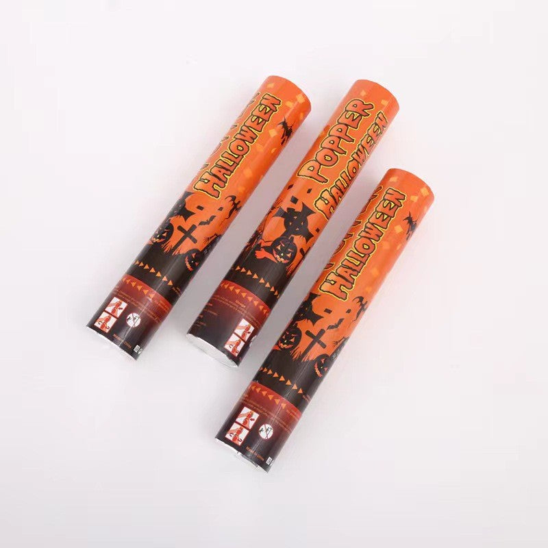 Tun de Confetti, 30 cm. Vivimall, Model Halloween, Confetti din Hartie, Multicolor - vivimall.ro