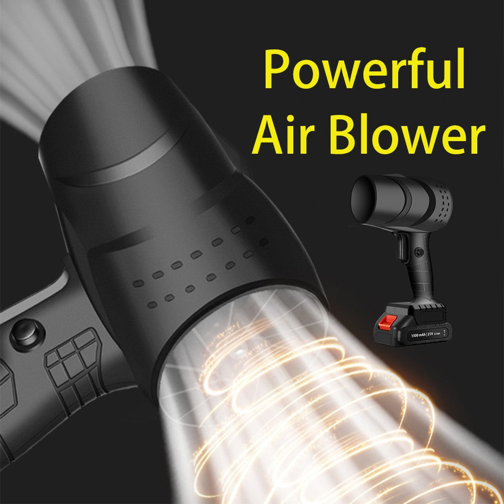 Suflanta de Aer Multifunctionala Portabila, Vivimall, Incarcare Auto, pentru Gratar, Masina, Indepartare Frunze si Praf, 1500 mAh, Viteta de Rotatie 25000 RPM, 2 Baterii de Li si Incarcator, Buton Lateral, Turcoaz - vivimall.ro