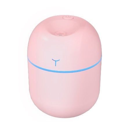 Mini Umidificator Portabil, Vivimall, 2 Moduri, Aromaterapie, Silentios, Lumina Ambientala, Incarcare USB, 220 ml, 8 x 8 x 10.3 cm, Roz - vivimall.ro