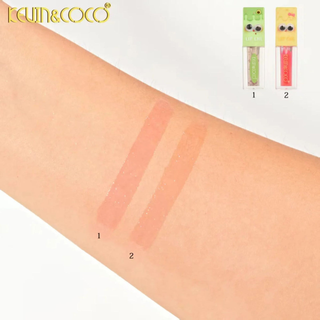 Ulei de Buze, Kevin&Coco, Lip Oil, Hidratant si Lucios, Efect Natural, Textura Usoara, Non-Lipicios, 27.1 g, 8.2 x 2 x 2 cm, Verde - vivimall.ro