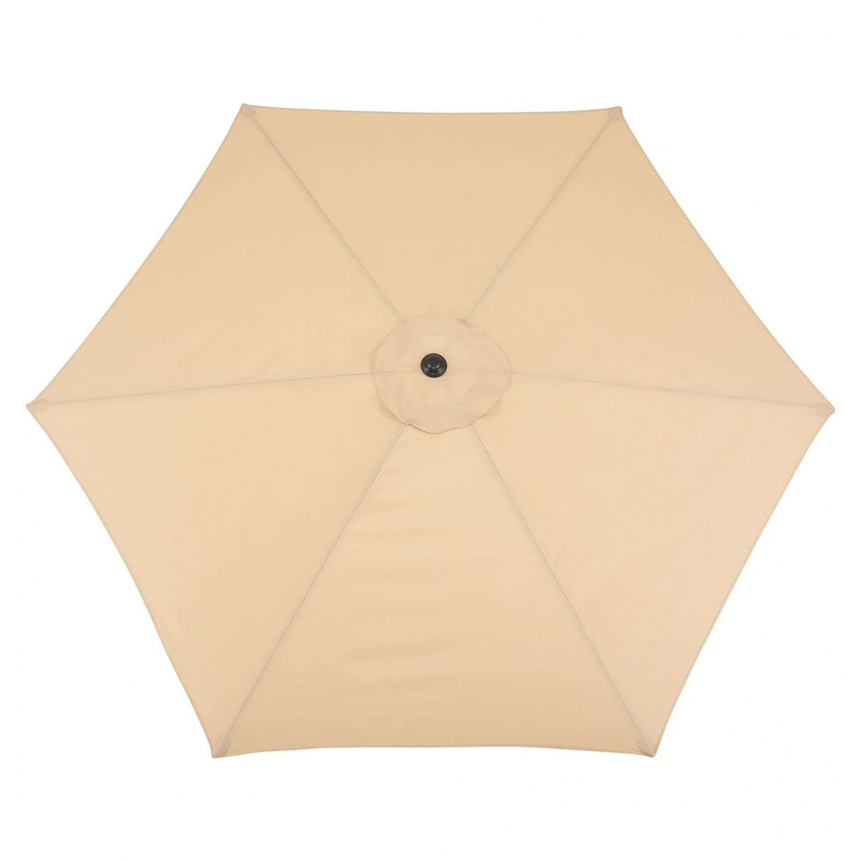 Umbrela Rotunda De Soare Pentru Terasa, Diametru 2.70 M, Inclinare, Manivela, Crem - vivimall.ro