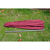 Umbrela rotunda de soare Vivimall pentru terasa, diametru 2.70 m, manivela, rosu - vivimall.ro