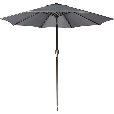Umbrela Terasa/Gradina Inaltime 2,5 M, Diametru 2.30 M, Manivela/Inclinare, Gri - vivimall.ro