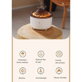 Umidificator de tip vulcan, Vivimall, cu aromaterapie, cu telecomanda, 560 ml, model V21B, alb, Resigilat - vivimall.ro