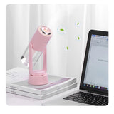 Umidificator Și Purificator Aer, Ultrasonic, Portabil, Rezervor 200ml, Cu Ioni Negativi, LED, 7 Culori, Rotație 360 Grade - vivimall.ro